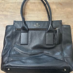 Kate Spade Black Leather Tote Bag